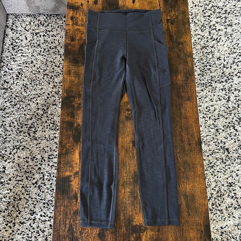 Lululemon Heathered Graphite Invigorate Leggings (25”)